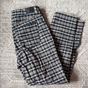 Women’s Navy and White Checkered Pants